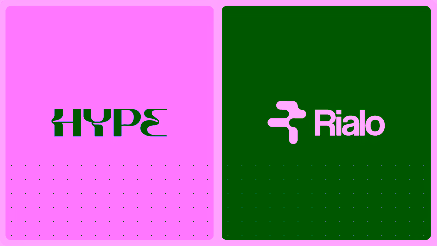 HYPE × Rialo · purple-ink split