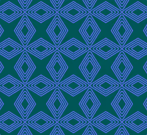 Seamless geometric pattern of overlapping diamond shapes in light purple on a dark purple background.