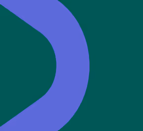 Abstract geometric design with overlapping blue and purple shapes creating a curved pattern.